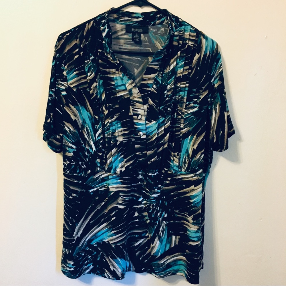 Style&Co. career short sleeve top Sz. 1X